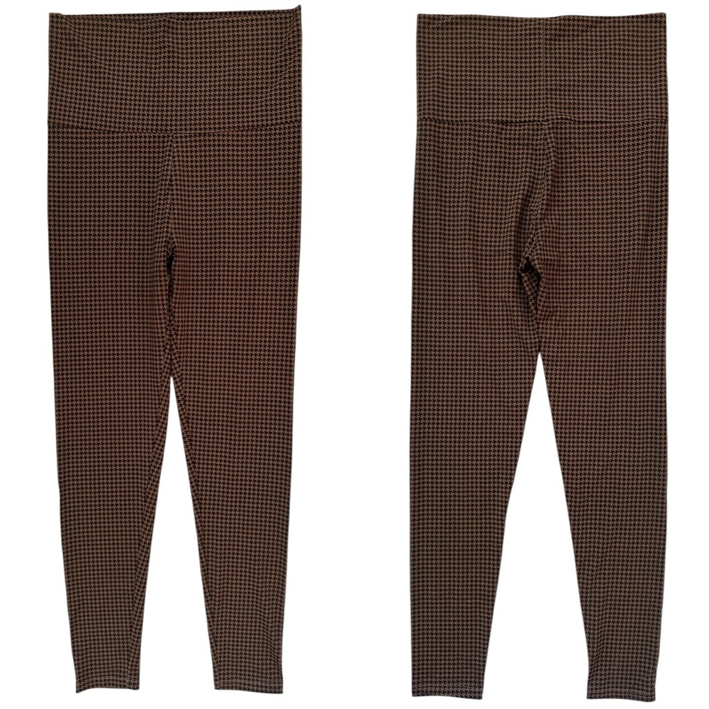 Hatch Maternity Brown & Black Houndstooth Bamboo Blend The Ultimate Leggings XS